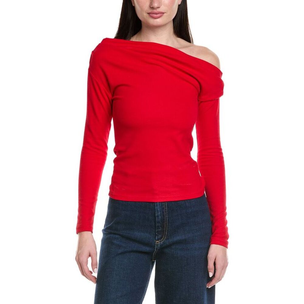 Madison Miles Womens  Off-The-Shoulder Top, Red